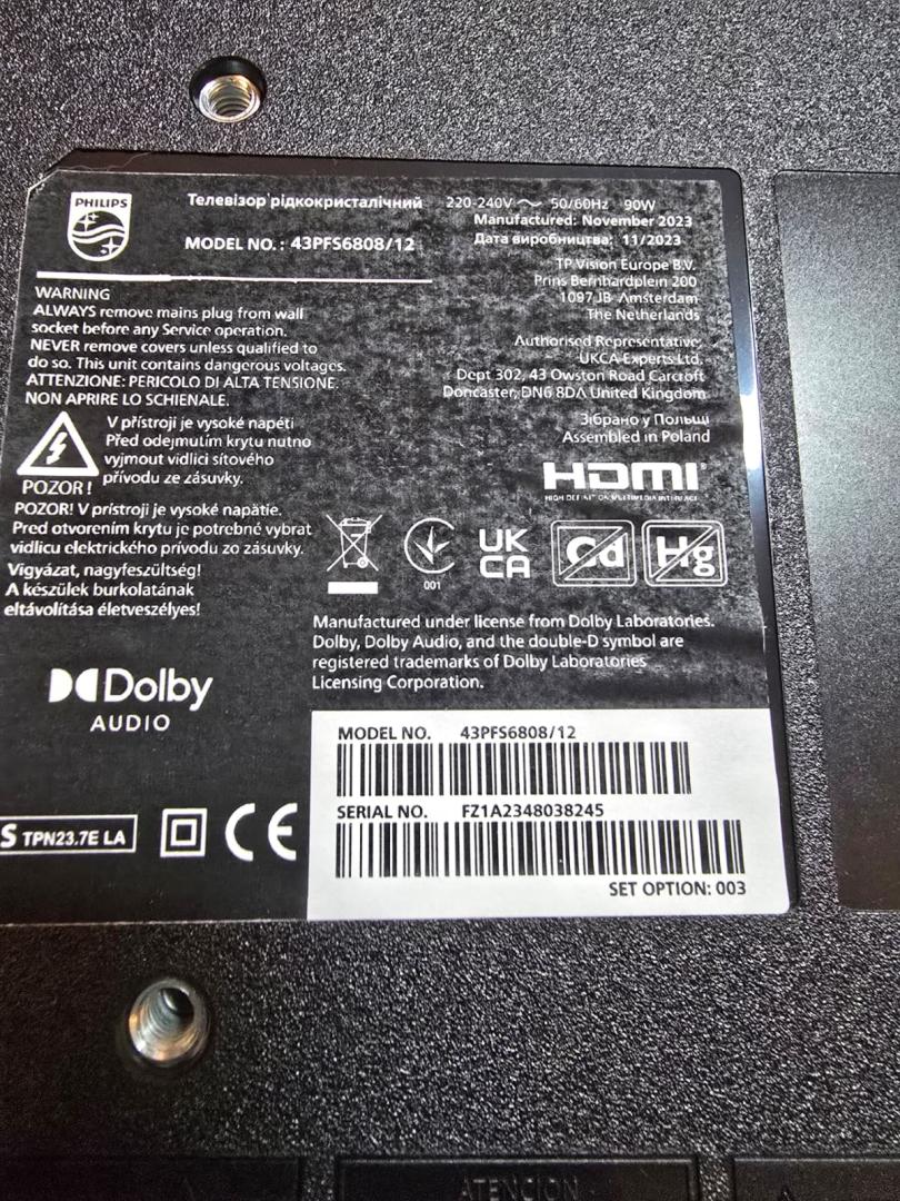 Televizor Philips LED 43PFS6808, 108 cm, Smart TV, Full HD, Clasa D image 4