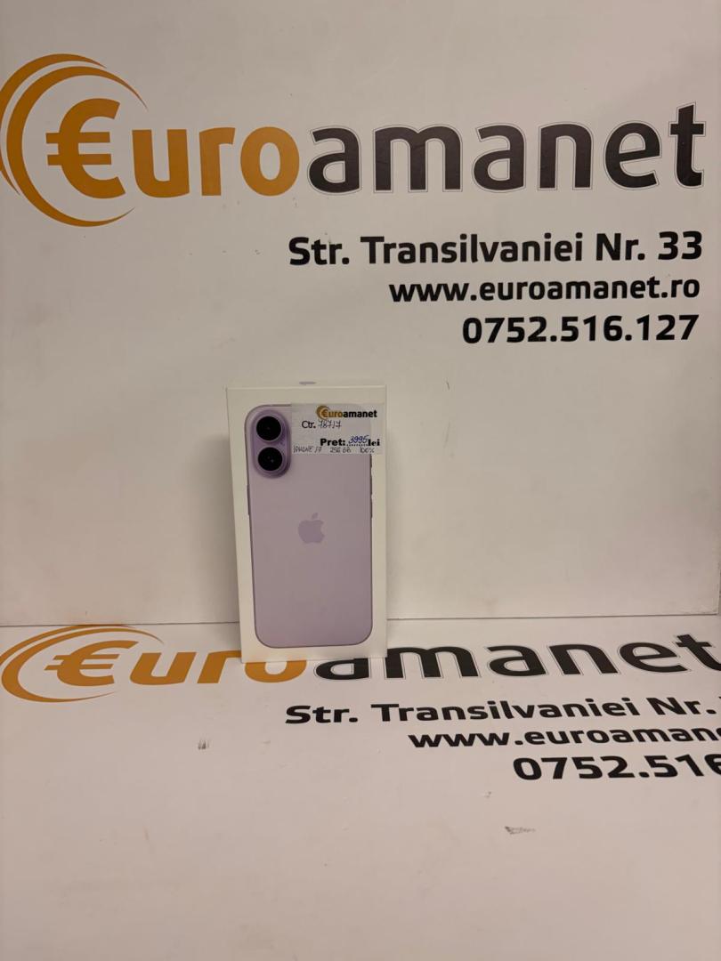 Telefon Apple iPhone 17, 256GB, 5G, Lavender bat.100%