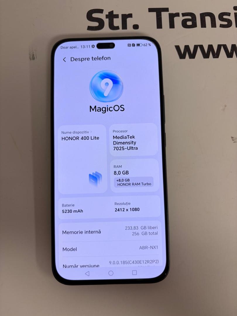 Telefon HONOR 400 Lite, Dual SIM, 8GB RAM, 256GB, Velvet Black image 2