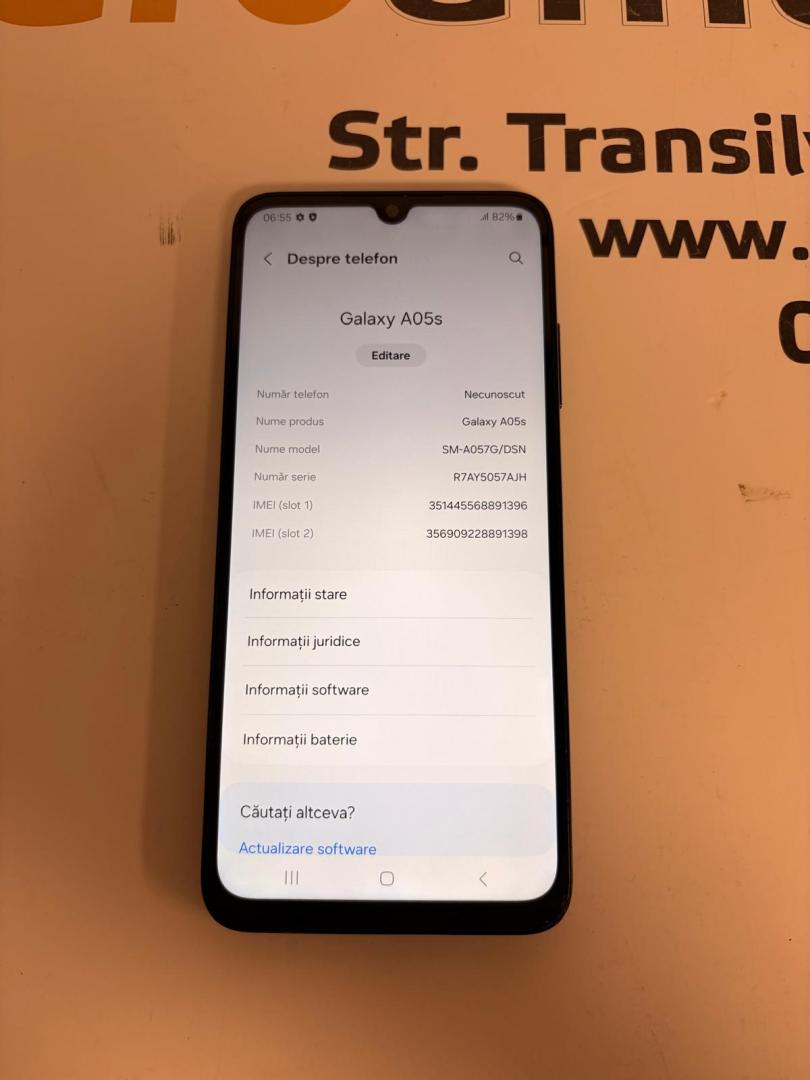 Samsung Galaxy A05s, Dual SIM, 4GB RAM, 64GB, 4G, Black image 1