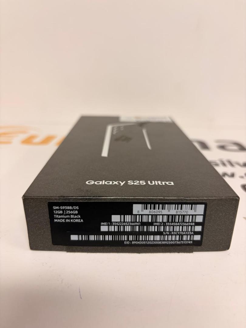 Samsung Galaxy S25 Ultra, 12GB RAM, 256GB, 5G, Titanium Black bat.100% image 1