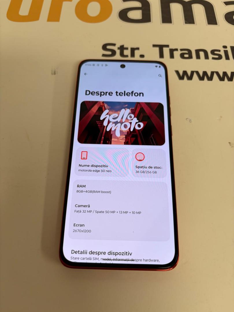Motorola Edge 50 Neo, Dual SIM, 256GB, 8GB RAM, 5G, Pantone Poinciana image 2