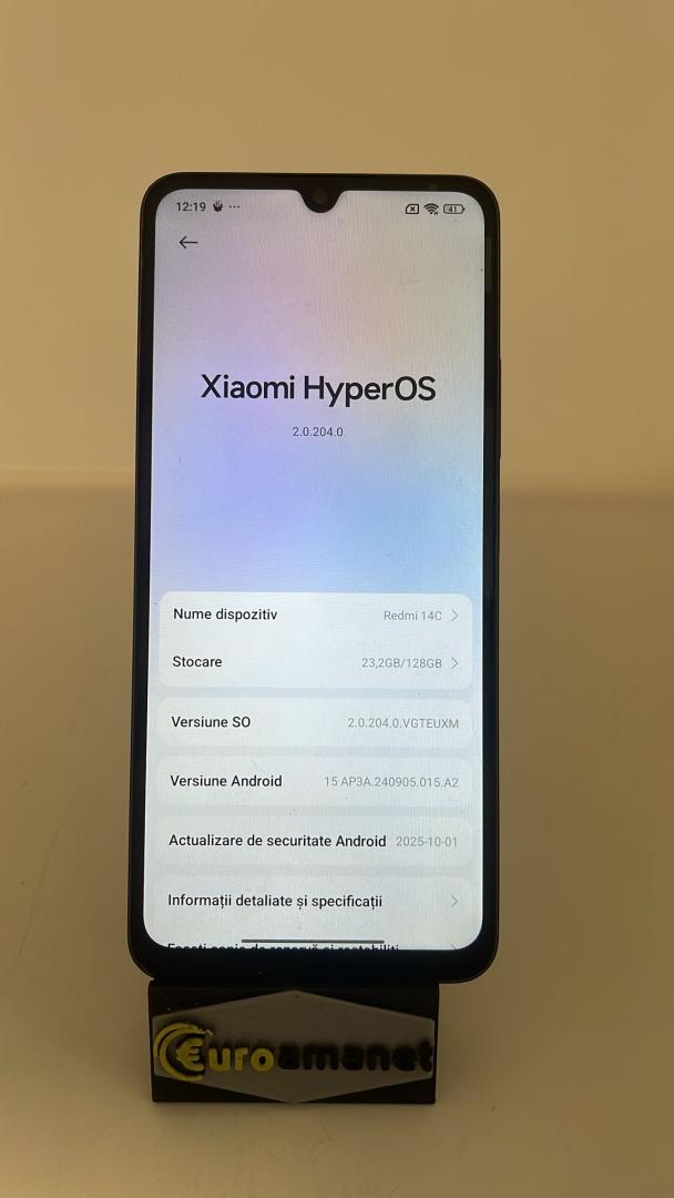 Telefon XIAOMI Redmi 14C, 128GB, 4GB RAM, Dual SIM, Black