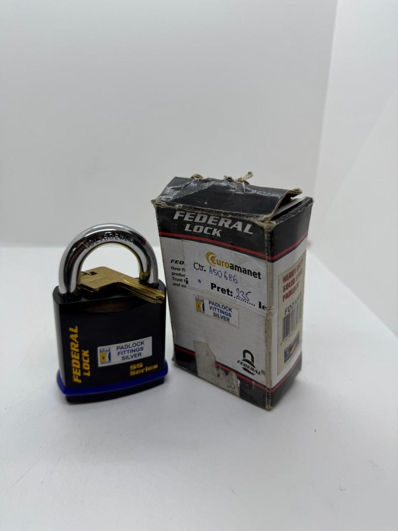Lacat solid din otel 61 mm Federal 730 image 1