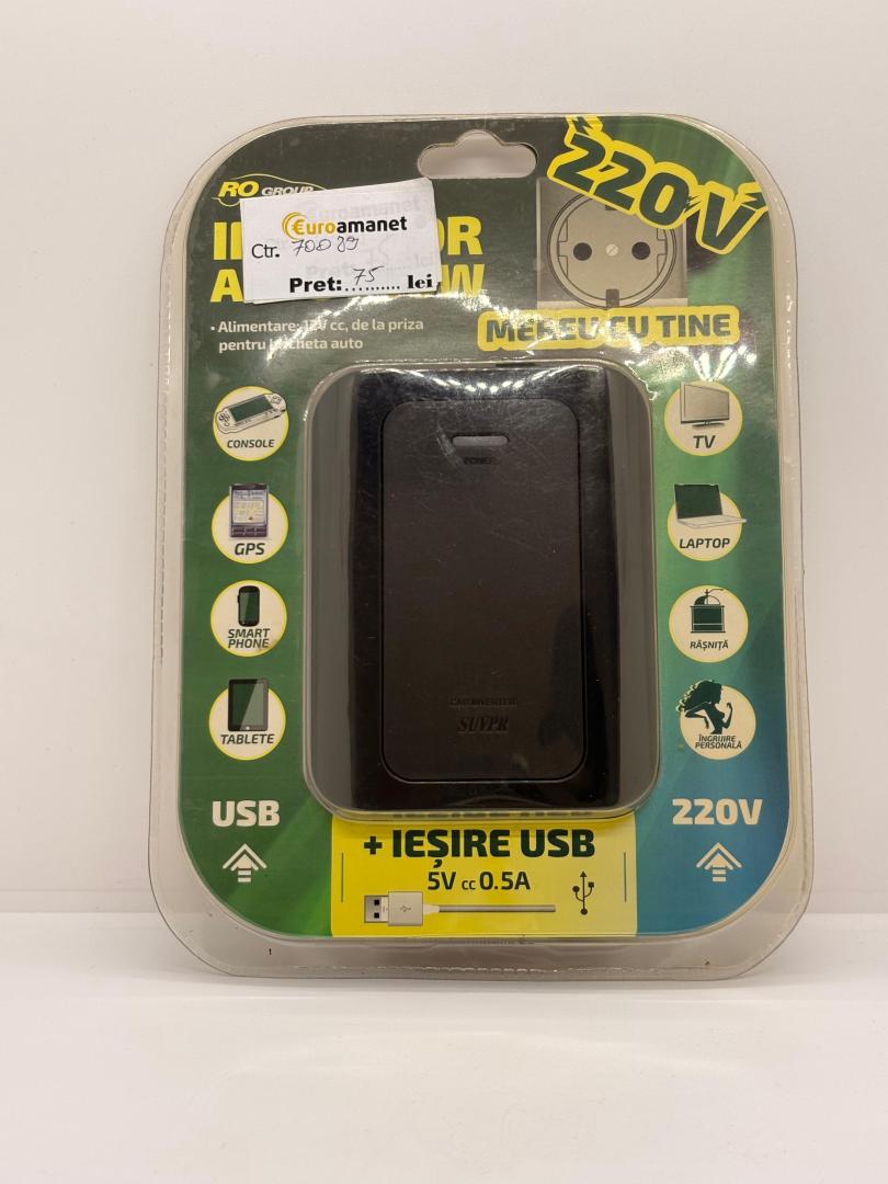 Invertor Ro Group, 12V-230V, 200W, Iesire Usb 5V