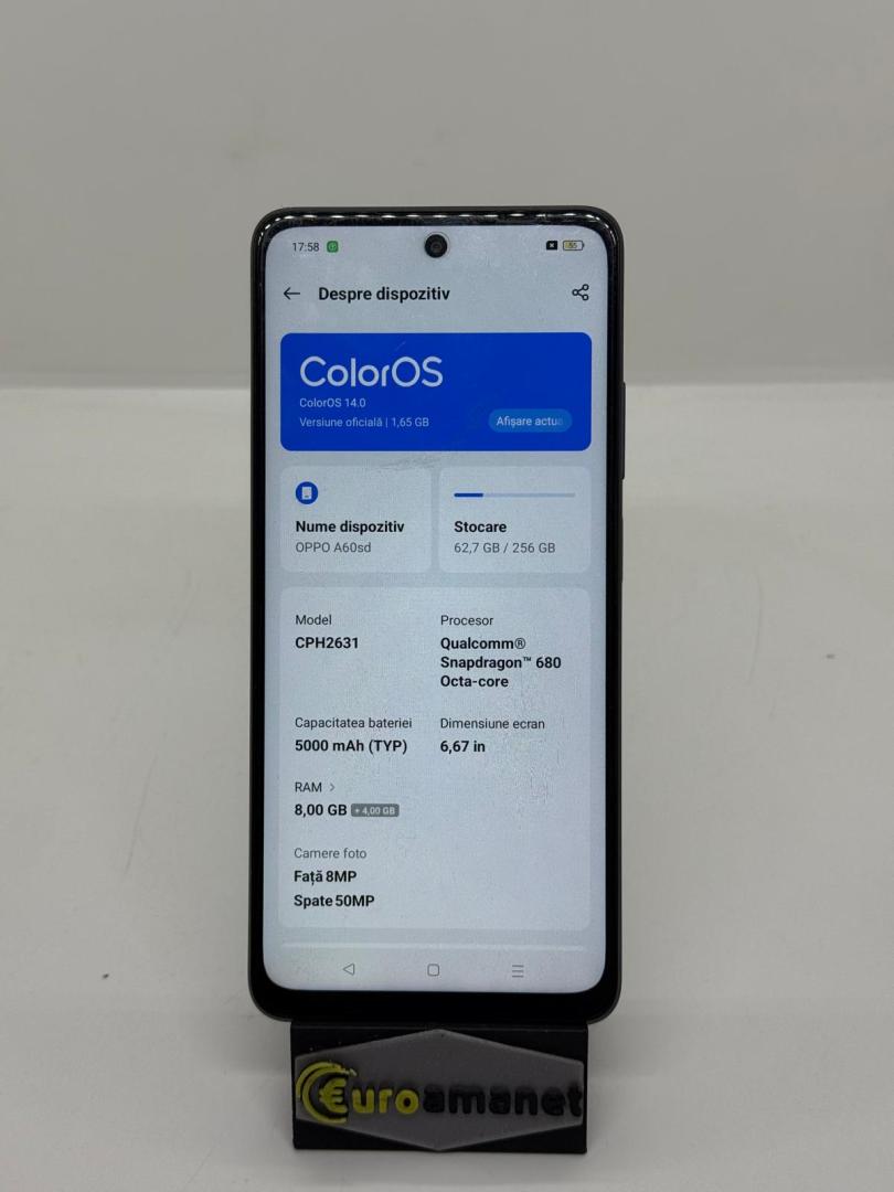 Telefon mobil OPPO A60, 8GB RAM, 256GB, Midnight Purple image 2