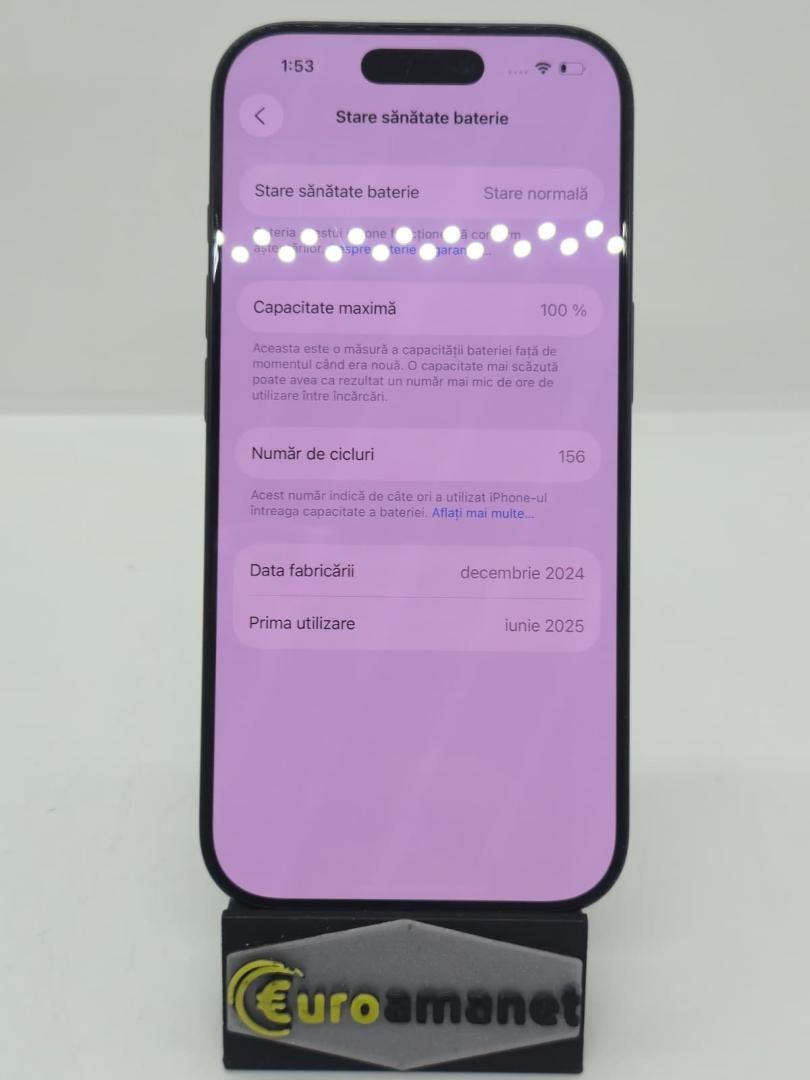 Telefon mobil Apple iPhone 16 Pro, 128GB, 5G, Black Titanium image 1