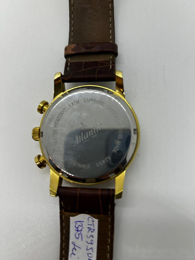Ceas barbatesc Atlantic 62450.45.31 Quartz Auriu image 4