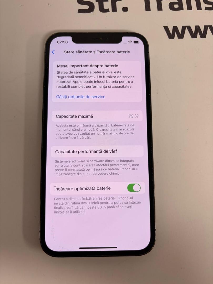 Telefon iPhone 12 Pro, 256GB, 5G, Graphite (bat.79%) image 3