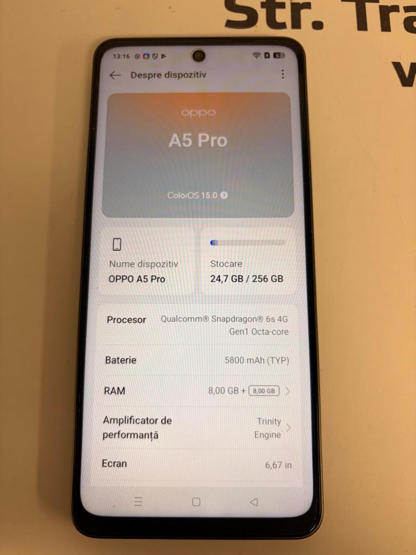OPPO A5 Pro, Dual SIM, 8GB RAM, 256GB, 4G, Black Brown image 1