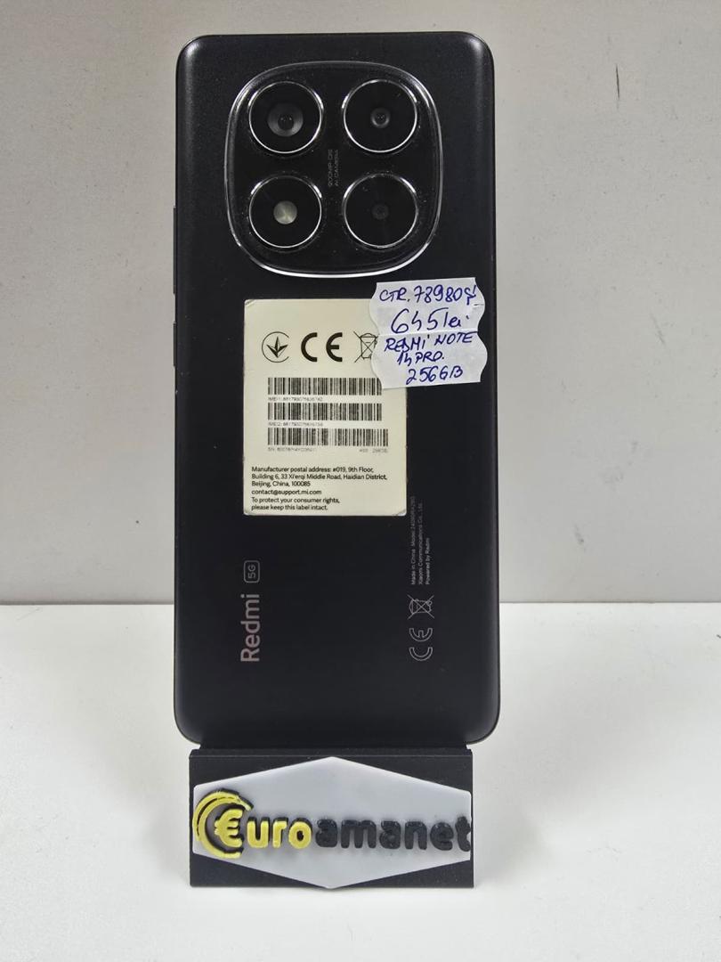 Telefon mobil Xiaomi Redmi Note 14 Pro, 8GB RAM, 256GB, Midnight Black image 1