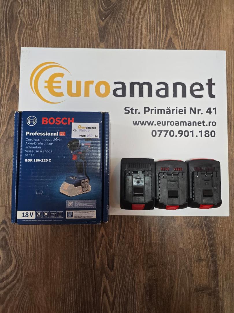 Surubelnita cu impact BOSCH GDR 18V-220 C, Li-Ion, 220Nm