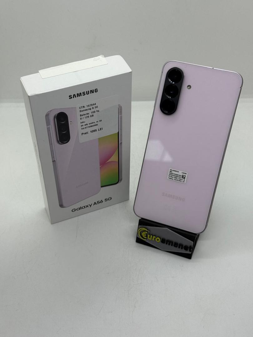 Telefon mobil Samsung Galaxy A56, Dual SIM, 8GB RAM, 128GB, 5G, Awesome Pink image 1