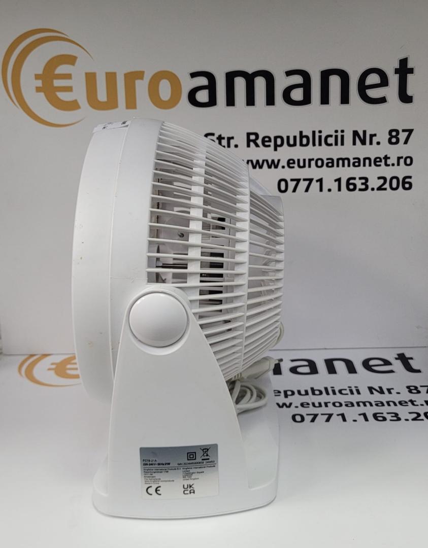 Ventilator de birou 17cm alb image 3