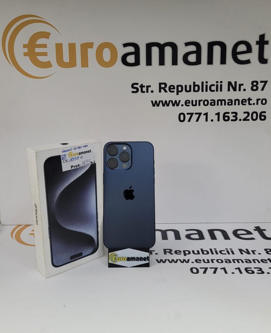 Telefon mobil Apple iPhone 15 Pro Max, 1TB, 5G, Black Titanium image 1