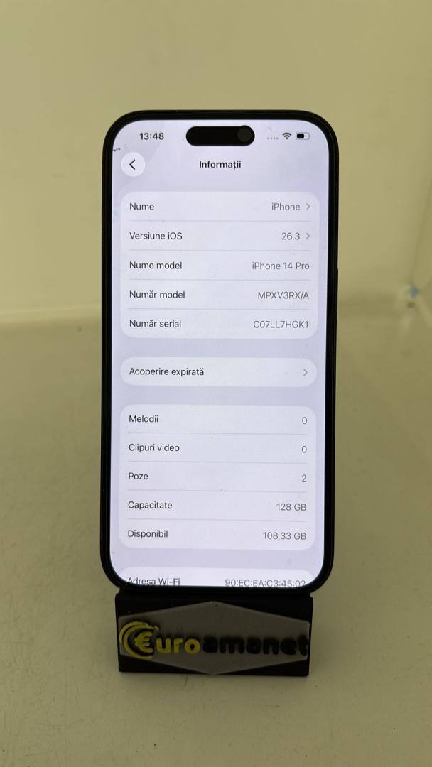 Telefon mobil Apple iPhone 14 Pro, 128GB, 5G Bat 83 % image 2