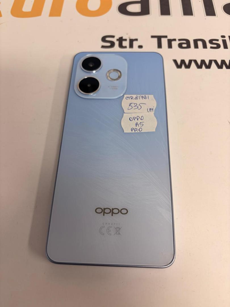 Telefon OPPO A5 Pro, Dual SIM, 8GB RAM, 256GB, 4G, Feather Blue image 2