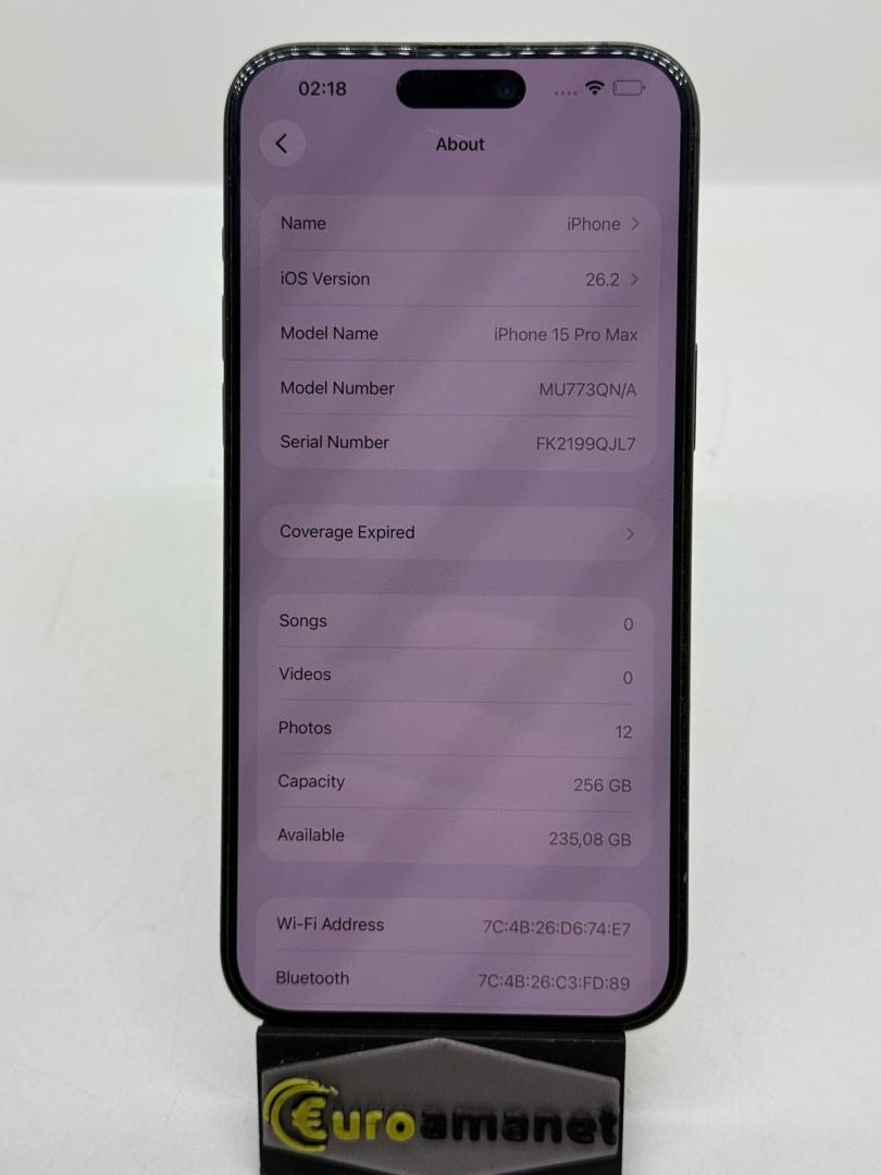 Telefon mobil Apple iPhone 15 Pro Max, 256GB, 5G, Black Titanium image 2