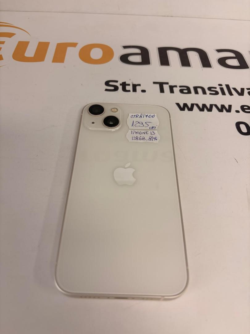 Telefon Apple iPhone 13, 128GB, 5G, Starlight, bat.81% image 1