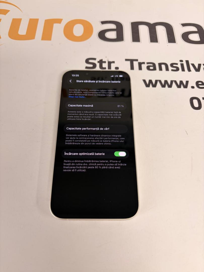 Telefon Apple iPhone 13, 128GB, 5G, Starlight, bat.81% image 3