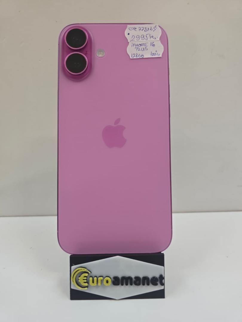 Telefon mobil Apple iPhone 16 Plus, 128GB, 5G, Pink, 100% Baterie image 1