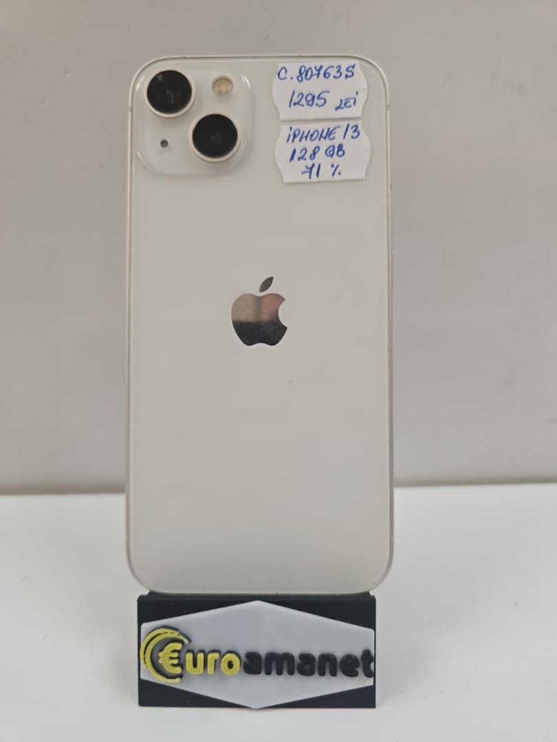 Telefon mobil Apple iPhone 13, 128GB, 5G, Starlight, 71% Baterie image 1