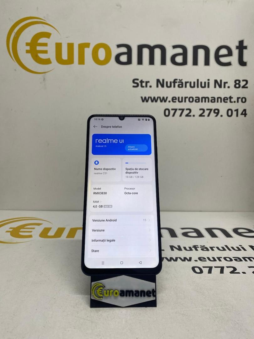 Telefon mobil realme C51, Dual SIM, 4GB RAM, 128GB image 2