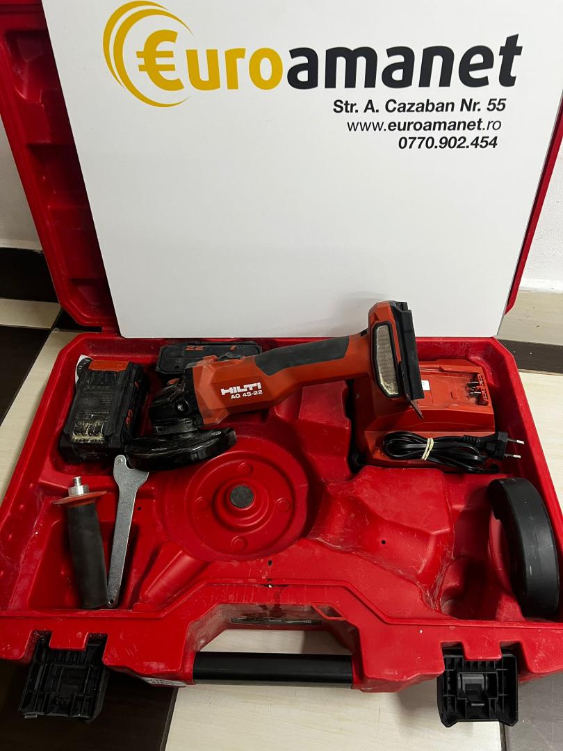 Polizor unghiular AG 4S-22 pe acumulator image 1