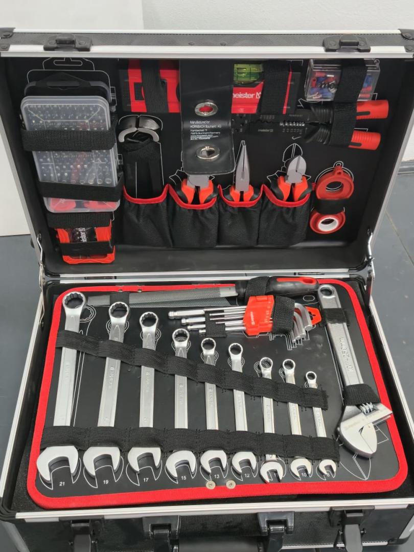 Set trusa scule si unelte Meister, utilizare universala, cu valiza tip troller image 1