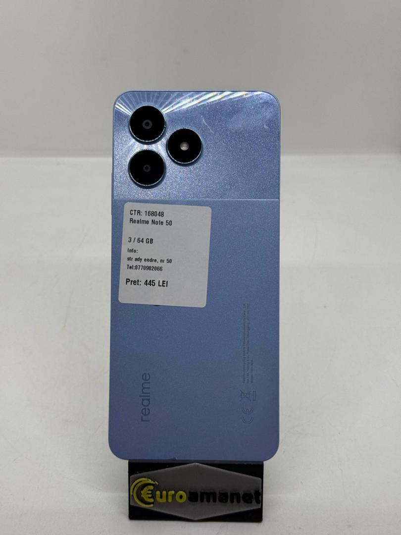 Telefon mobil realme Note 50, 3GB RAM, 64GB, 4G, BLUE image 1