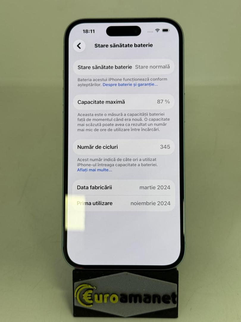 Telefon mobil Apple iPhone 15, 128GB, 5G, Green EuroAmanet EuroAmanet ...