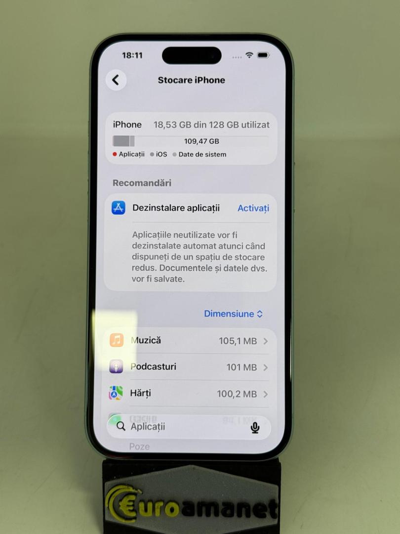 Telefon mobil Apple iPhone 15, 128GB, 5G, Green EuroAmanet EuroAmanet ...