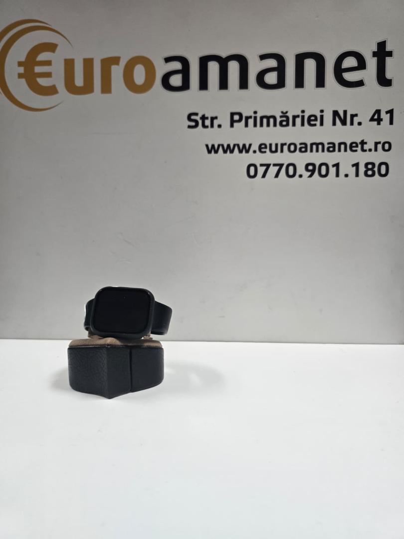 Apple Watch Series 9 GPS, 45 mm, carcasa roz din aluminiu, curea sport din silicon, negru