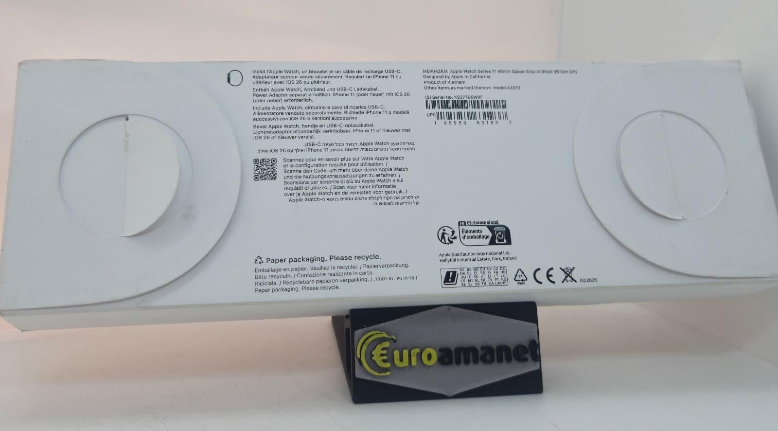 Apple Watch 11 , Carcasa Space Grey Aluminium 46mm, NEACTIVAT image 1