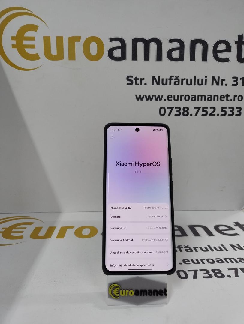 Telefon Mobil Xiaomi REDMI Note 15 Pro+, 12GB RAM, 512GB, 5G, Black image 2