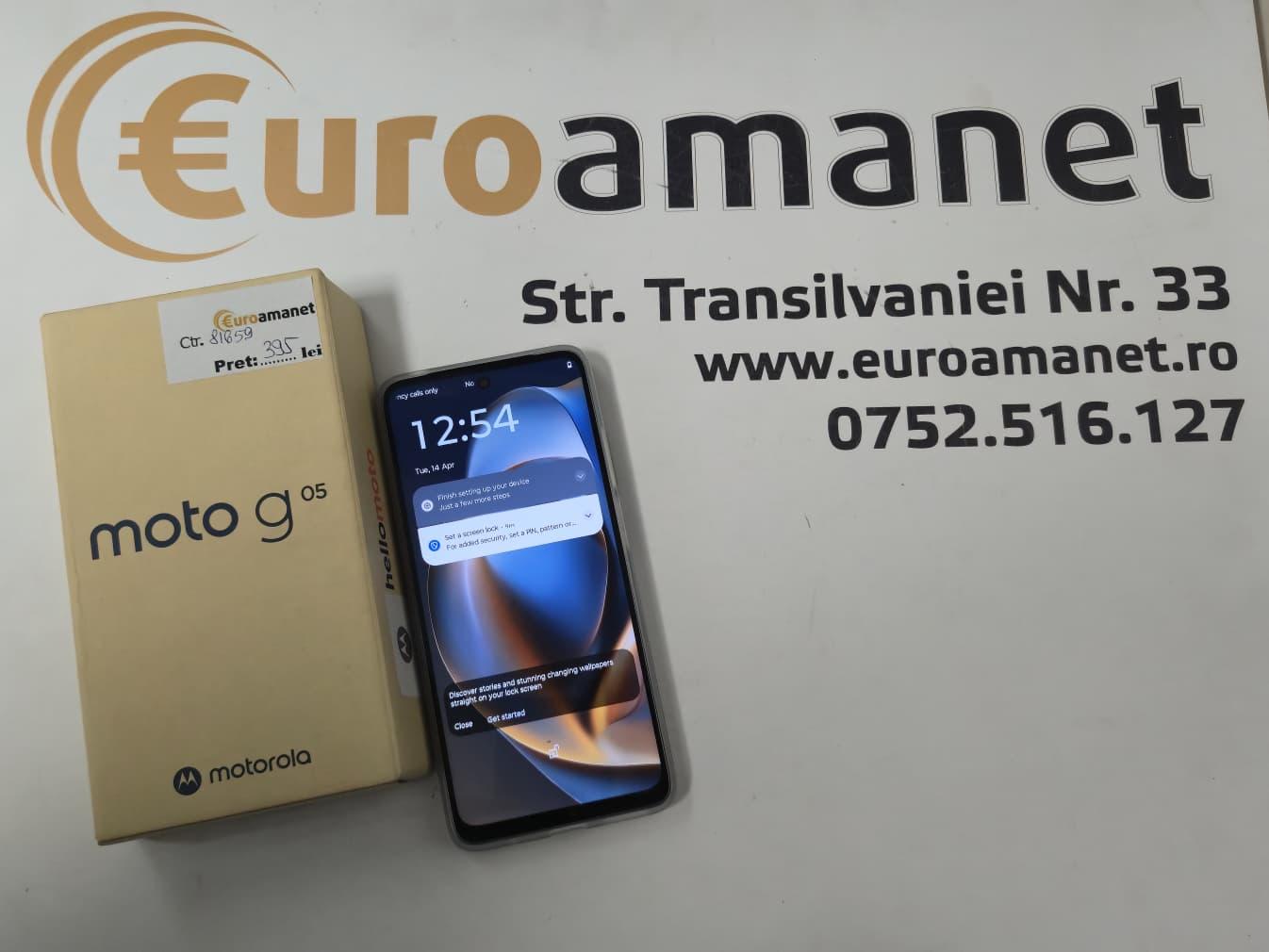 Telefon mobil Motorola g05, Dual SIM, 256GB, 4GB RAM, Denim Blue