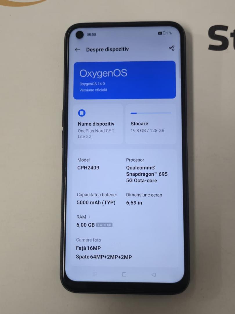 Telefon mobil OnePlus Nord CE 2 Lite, Dual SIM, 6GB RAM, 128GB, 5G, Black Dusk image 3