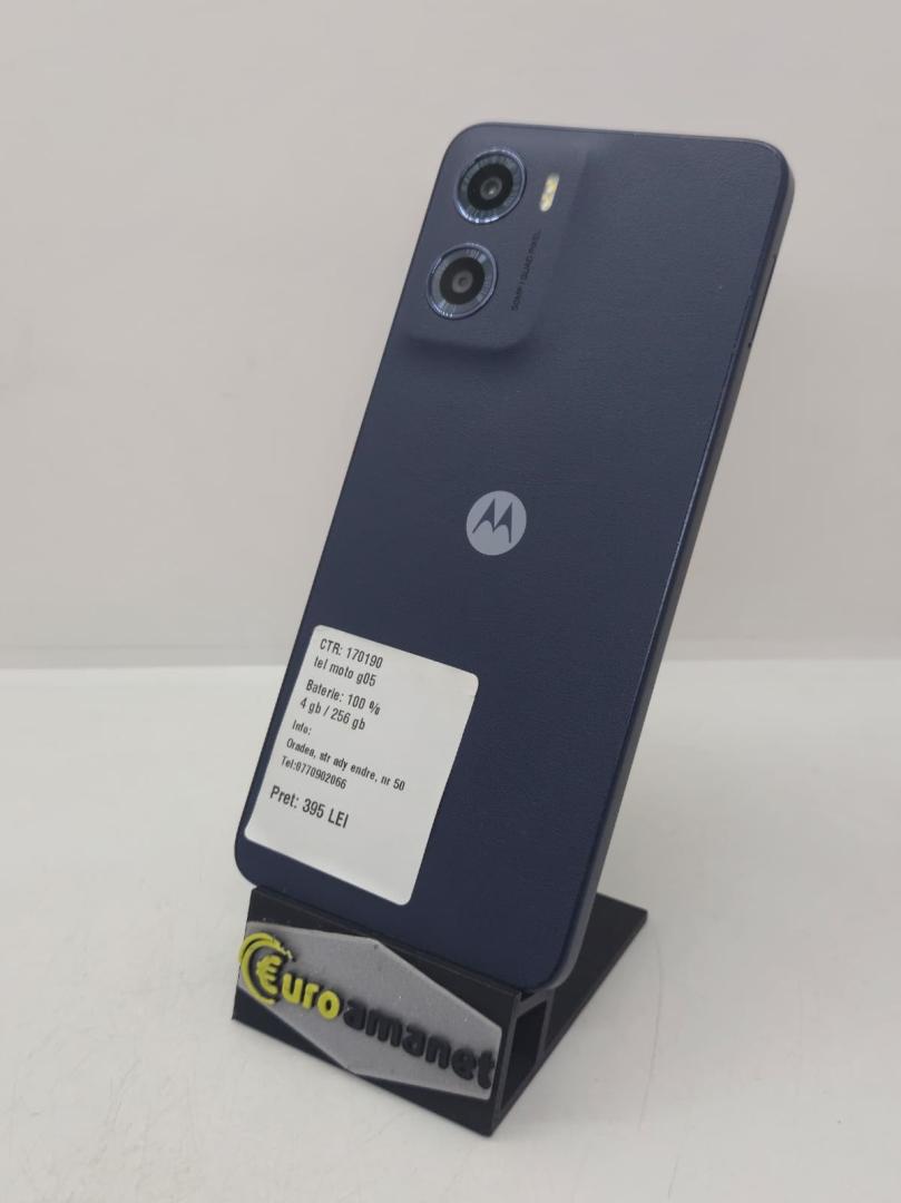 Telefon mobil Motorola g05, Dual SIM, 128GB, 4GB RAM, Denim Blue