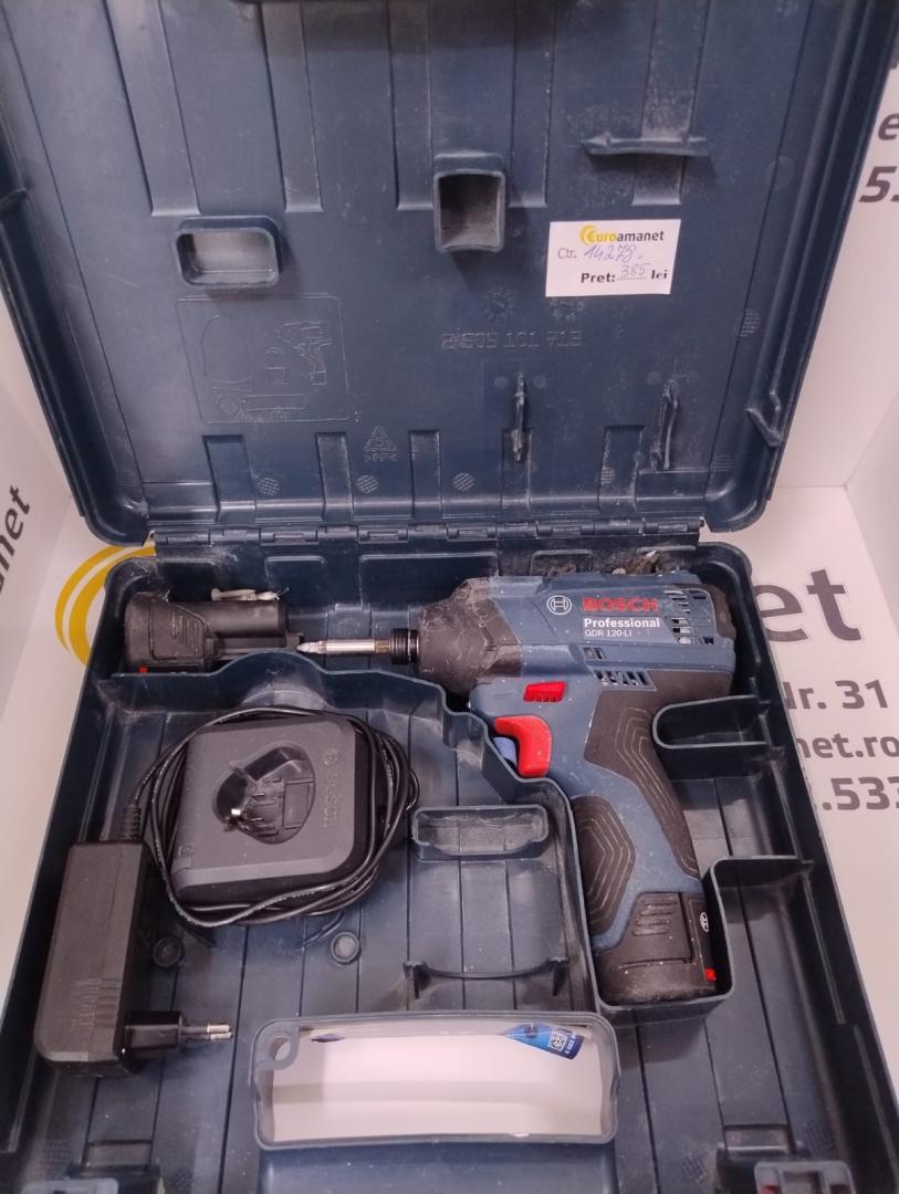 Masina de insurubat cu impact Bosch Professional GDR 120-LI + Valiza Profesionala image 2