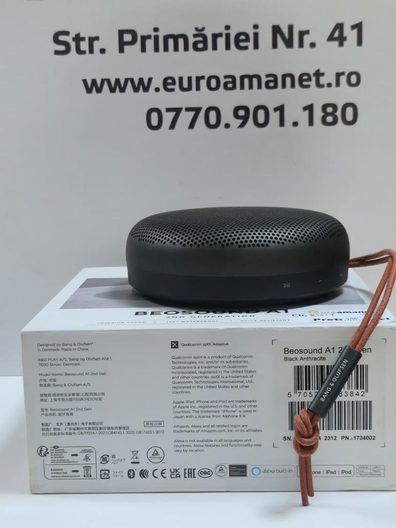 Boxa portabila Bang & Olufsen Beosound A1 2nd Gen, Black Anthracite image 2