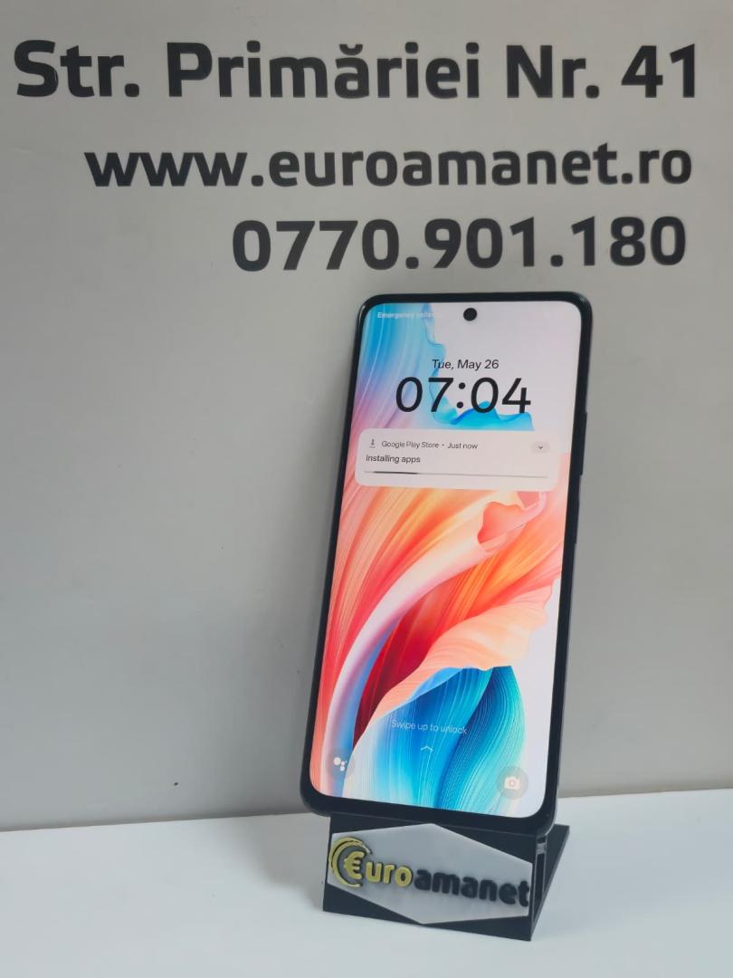 Telefon mobil OPPO A58, Dual SIM, 128GB, 6GB RAM, 4G, Glowing Black image 1