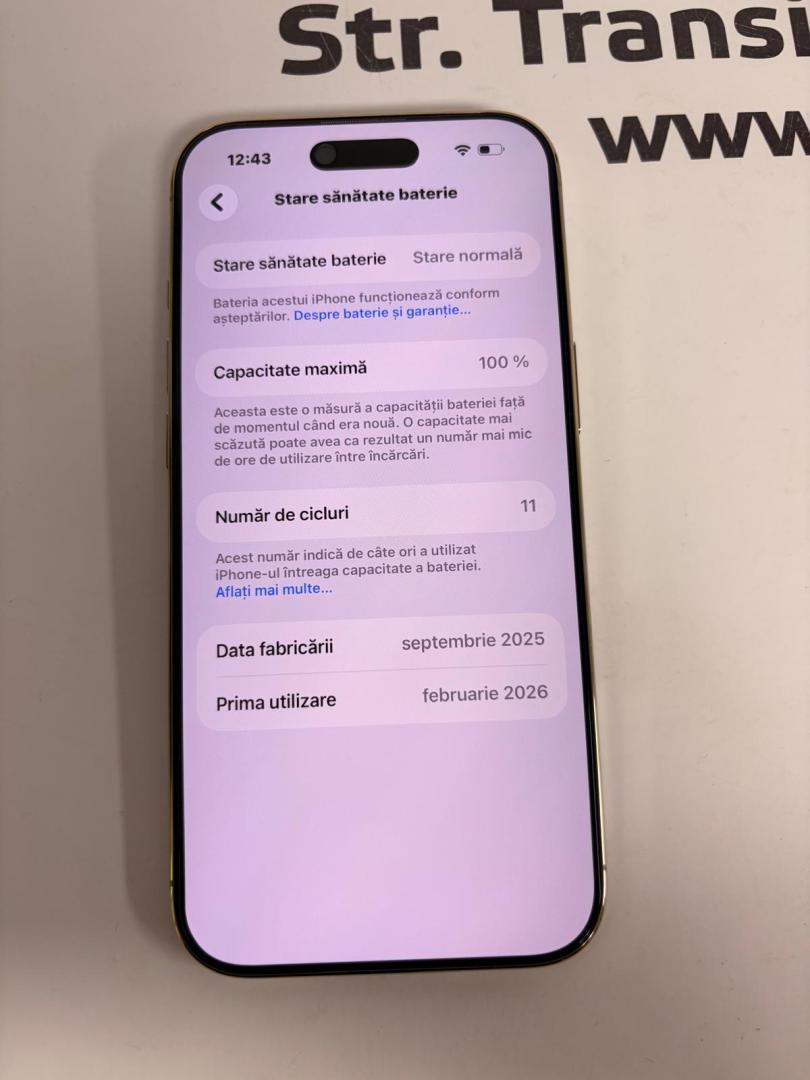 Telefon iPhone Air, 256GB, 5G, Light Gold, 11 cicluri image 2