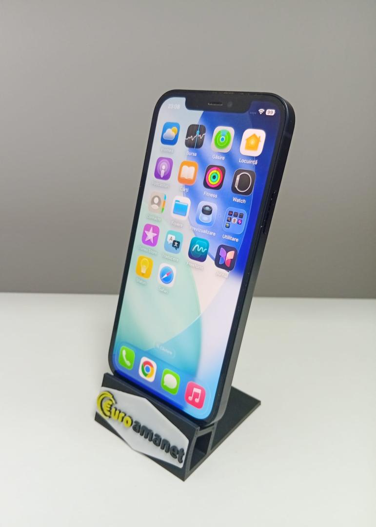 Telefon mobil APPLE iPhone 12 , 64GB , Black , Bat. 77% image 1