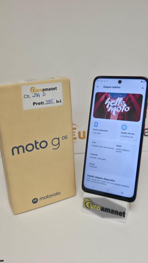 Telefon mobil Motorola moto g05, Dual SIM, 256GB, 8GB RAM, Plum Red