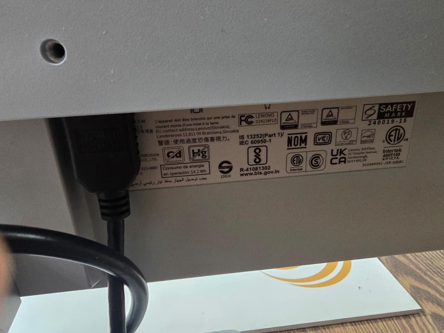 Monitor LED IPS LENOVO L24i-4B, 24", Full HD, 100Hz, Boxe image 5