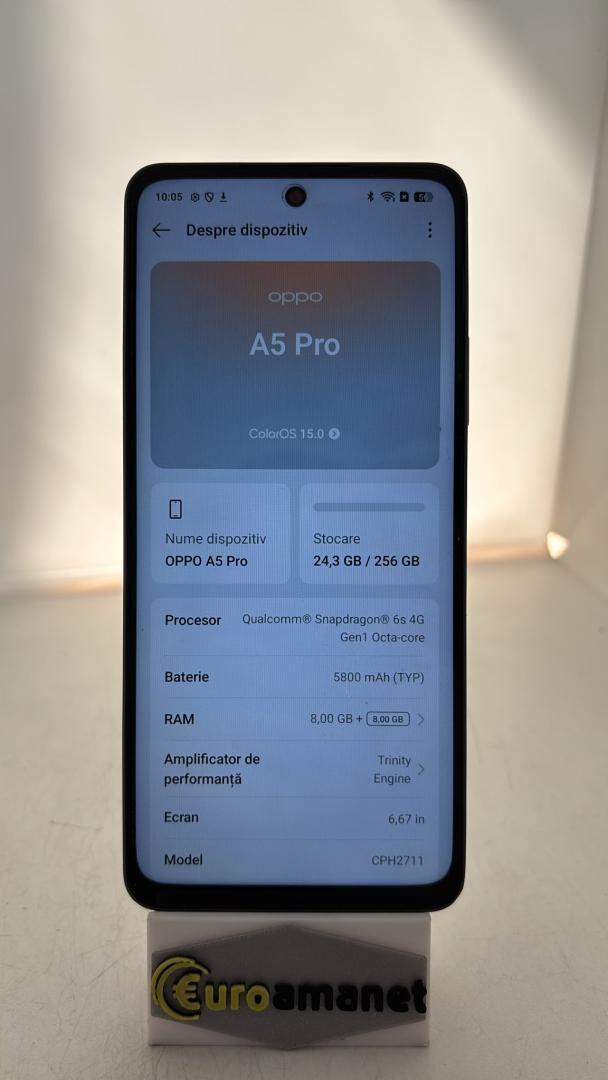 Telefon OPPO A5 Pro 5G, 256GB, 8GB RAM, Dual SIM