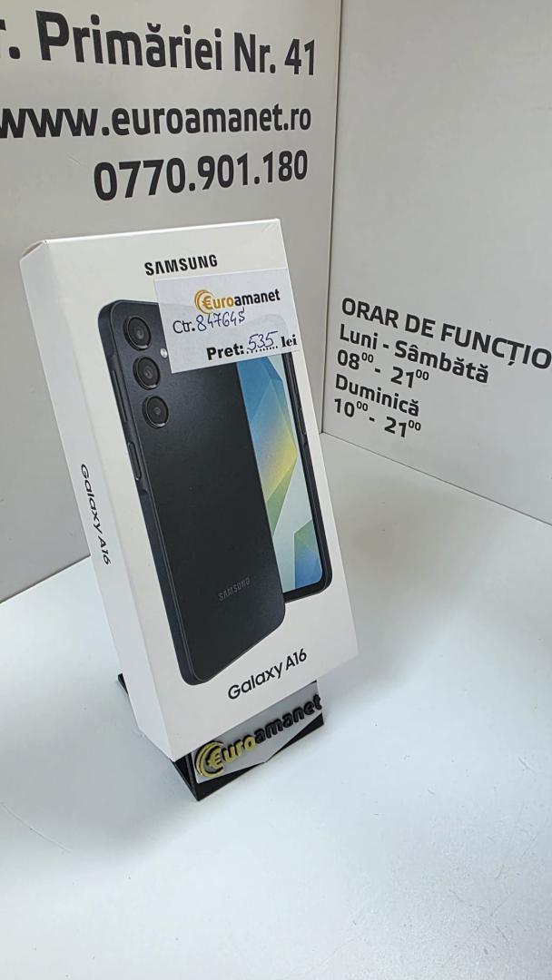 Telefon mobil Samsung Galaxy A16, Dual SIM, 128GB, 4GB RAM, 4G, Black, Sigilat image 2