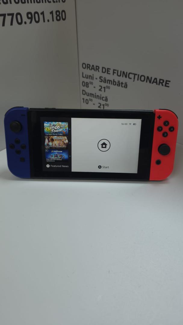 Consola portabila Nintendo Switch, V2, Joy-Con albastru-rosu image 1