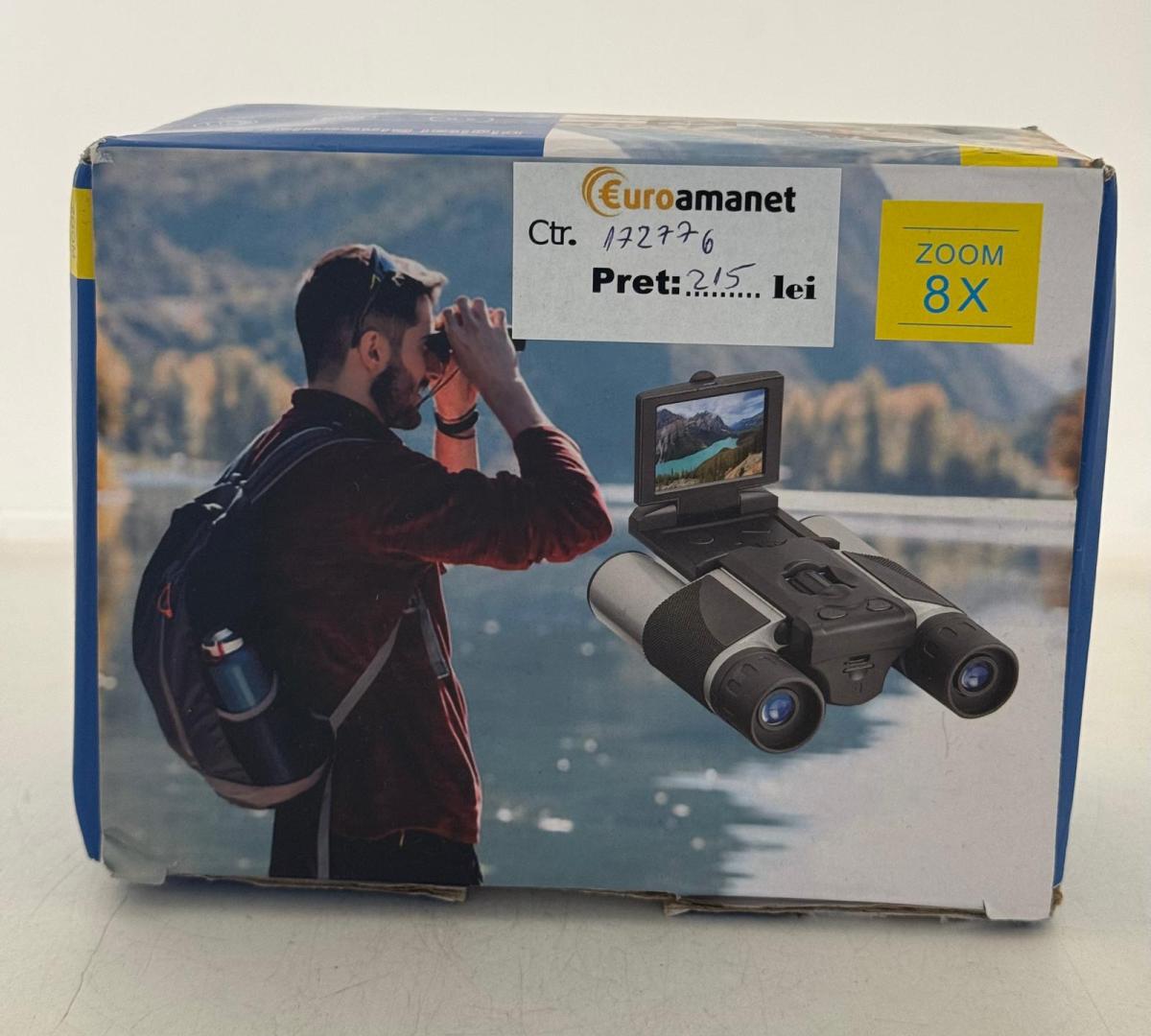 Binoclu Digital Profesional de Vanatoare, Zoom 8X, Ecran LCD 2", Camera Video / Foto, Negru, 13.5cm