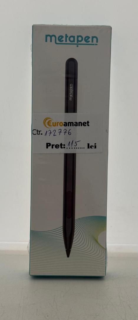 Stylus pen activ Metapen Pen M1 compatibil cu Microsoft Surface, HP, ASUS, DELL, KOBO, Autonomie 300h, Sleep Mode, USB-C, Negru